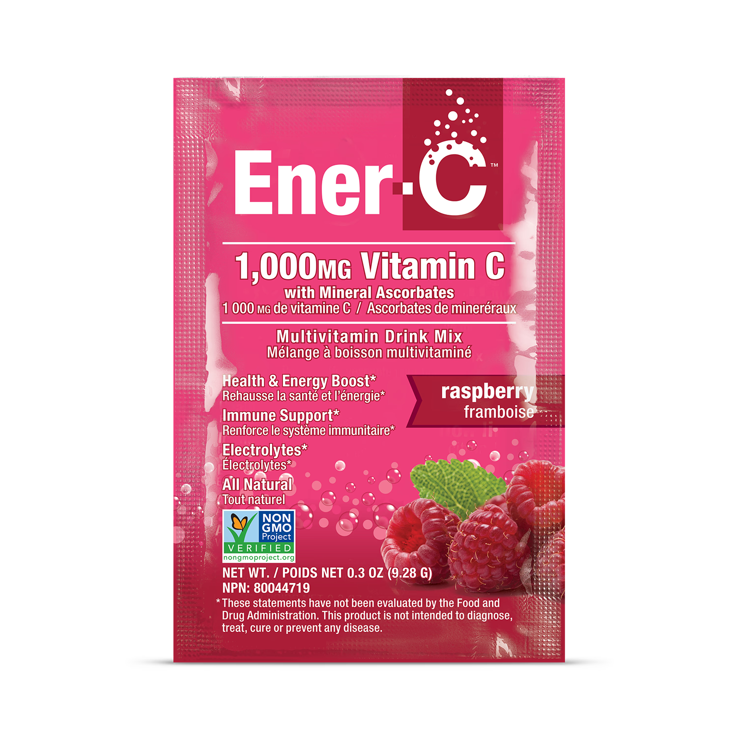 Ener Life Ener-C Raspberry effervescent drink mix 30 sachets - British product