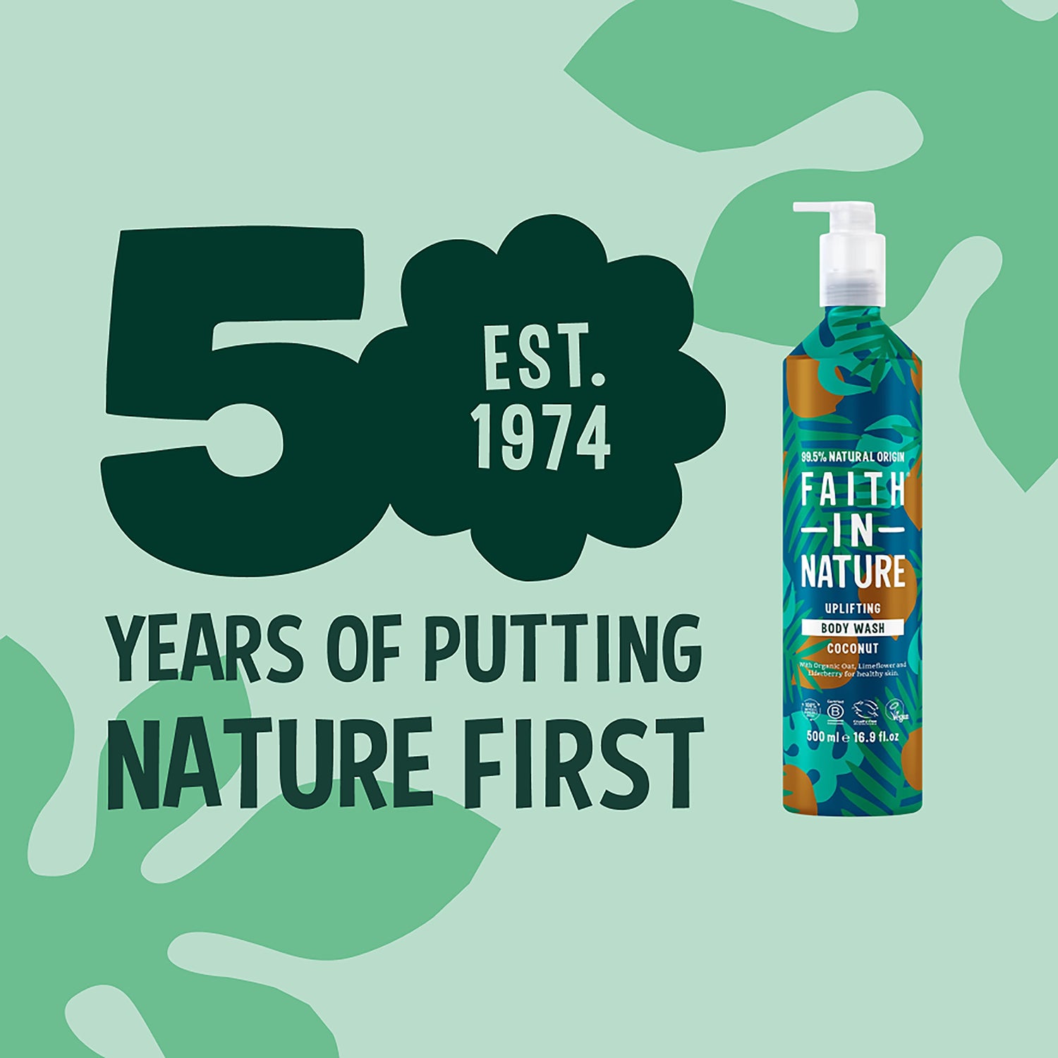 Faith In Nature coconut body wash 500ml - British product