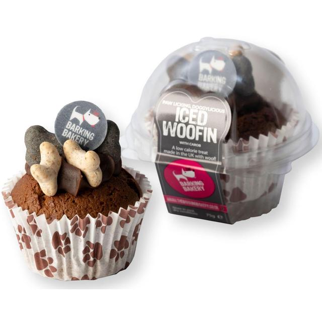 The Barking Bakery Woofin Dog Treat Muffin Carob Carob Icing GOODS M&S   