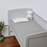 Panda bamboo fitted sheets quiet grey 70x140 cm - British product