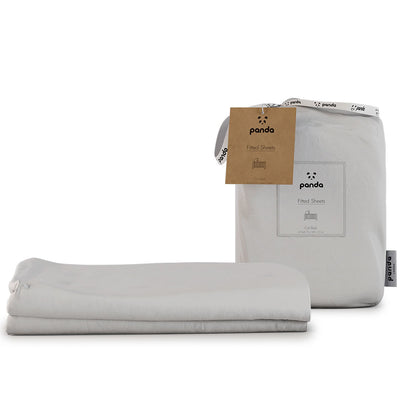 Costco UK Panda 100% Bamboo Cot Fitted Sheets 2 Pack White- Buy online at McGrocer