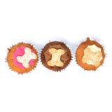 The Barking Bakery Trio of Mini Woofins Dog Treat Muffins Iced GOODS M&S   