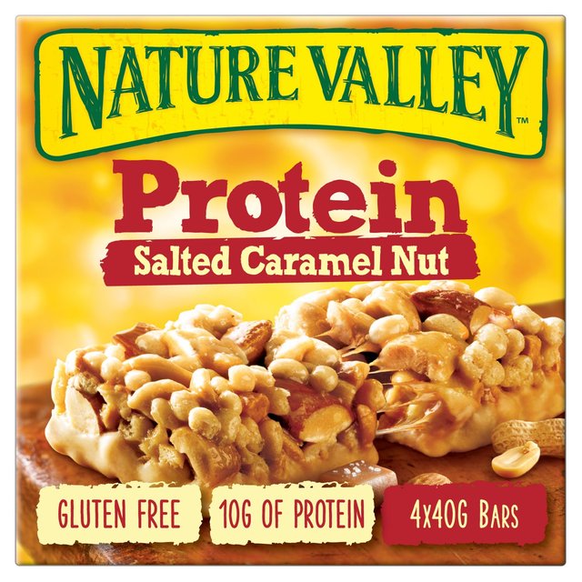 Nature Valley Protein Salted Caramel Nut Cereal Bars   4 x 40g