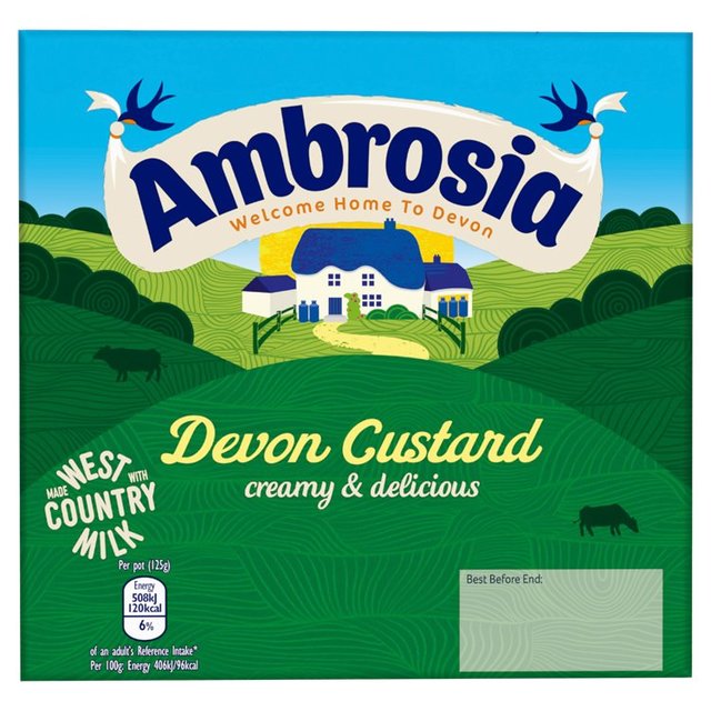 Ambrosia Devon Custard Pots   4 x 125g GOODS M&S   