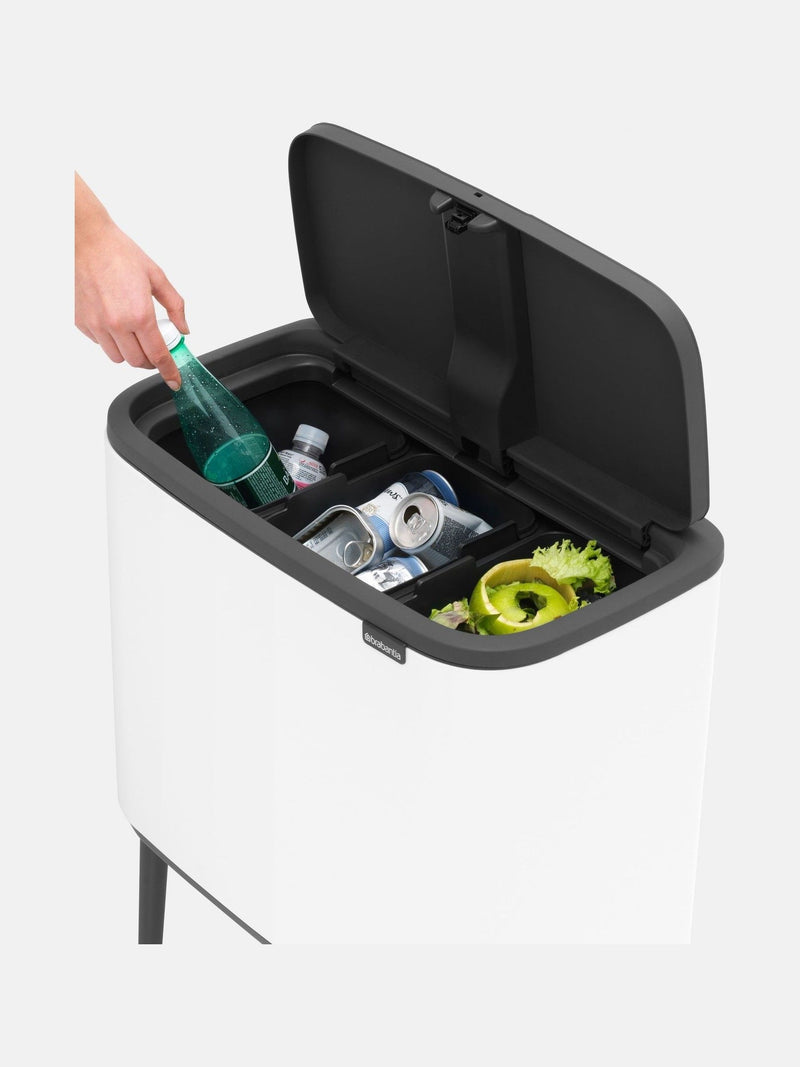 Brabantia White Bo Touch Bin 3 x 11L - British product