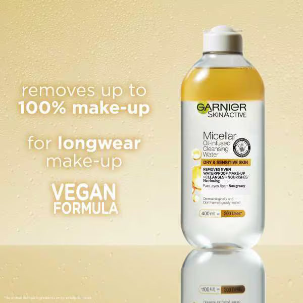 Garnier micellar water combination skin 400ml, UK version