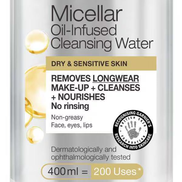 Garnier micellar water combination skin 400ml, UK version