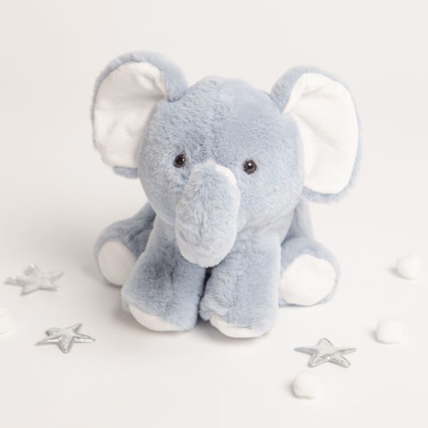 Babbico Gift Boxed Eddie The Elephant Blue Soft Plush Toy GOODS Superdrug   