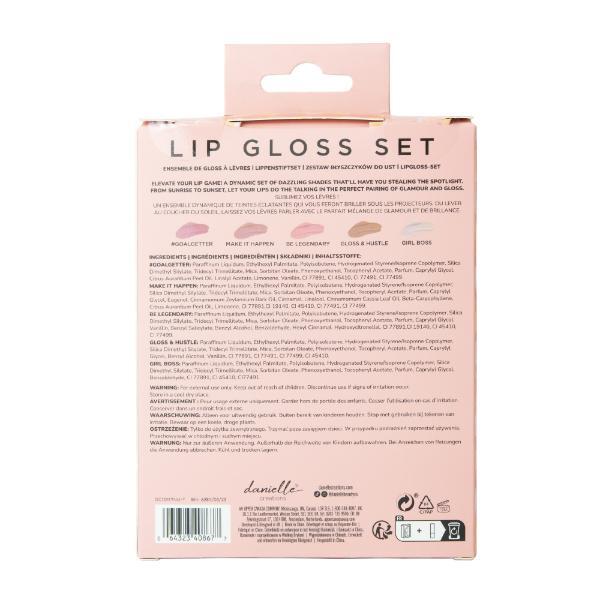 Danielle Creations lip gloss set nude pink shades 5pc, UK version