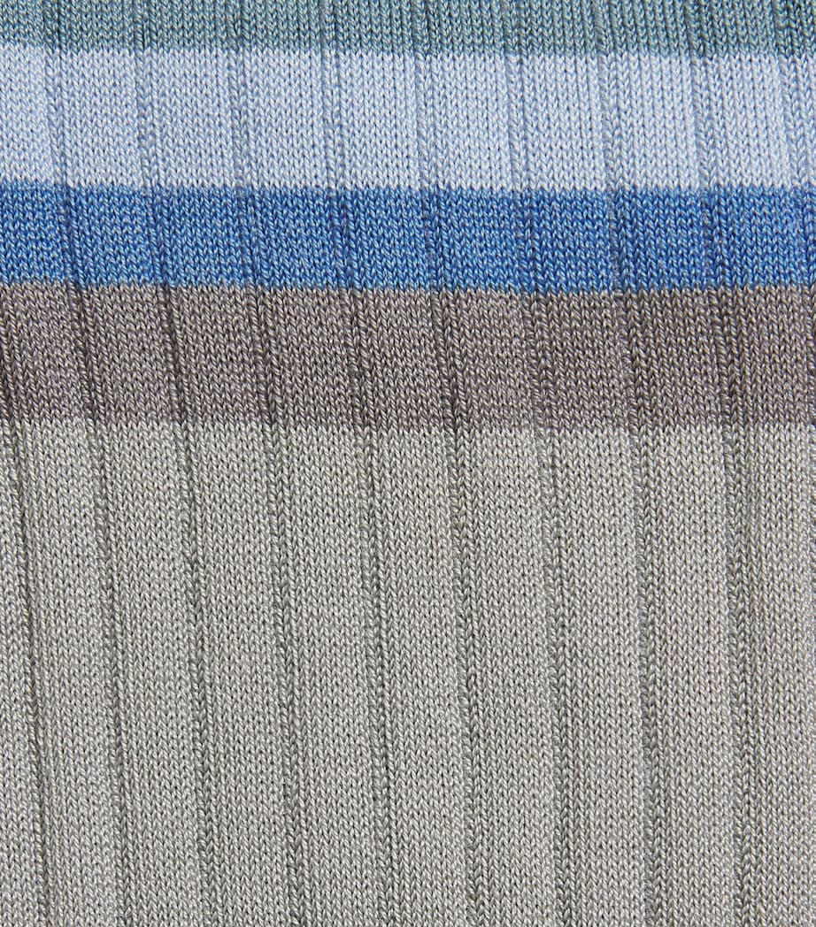 Paul Smith ribbed stripe organic cotton socks, British product