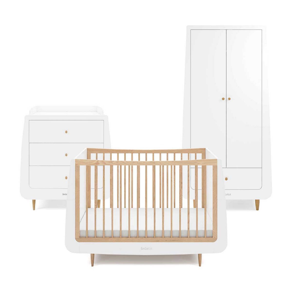 SnuzKot Skandi 3 Piece Nursery Furniture Set - Natural GOODS Boots   