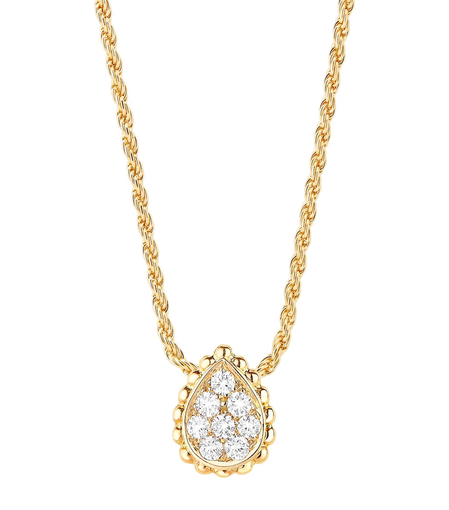 Boucheron yellow gold diamond serpent pendant necklace (British brand)