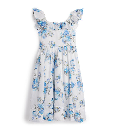 Harrods Petite Amalie Cotton Floral Ruffle Girls' Dress (4-16 Years)- Buy online at McGrocer