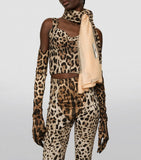Dolce&Gabbana leopard print cashmere and modal scarf 135x200cm (British brand)