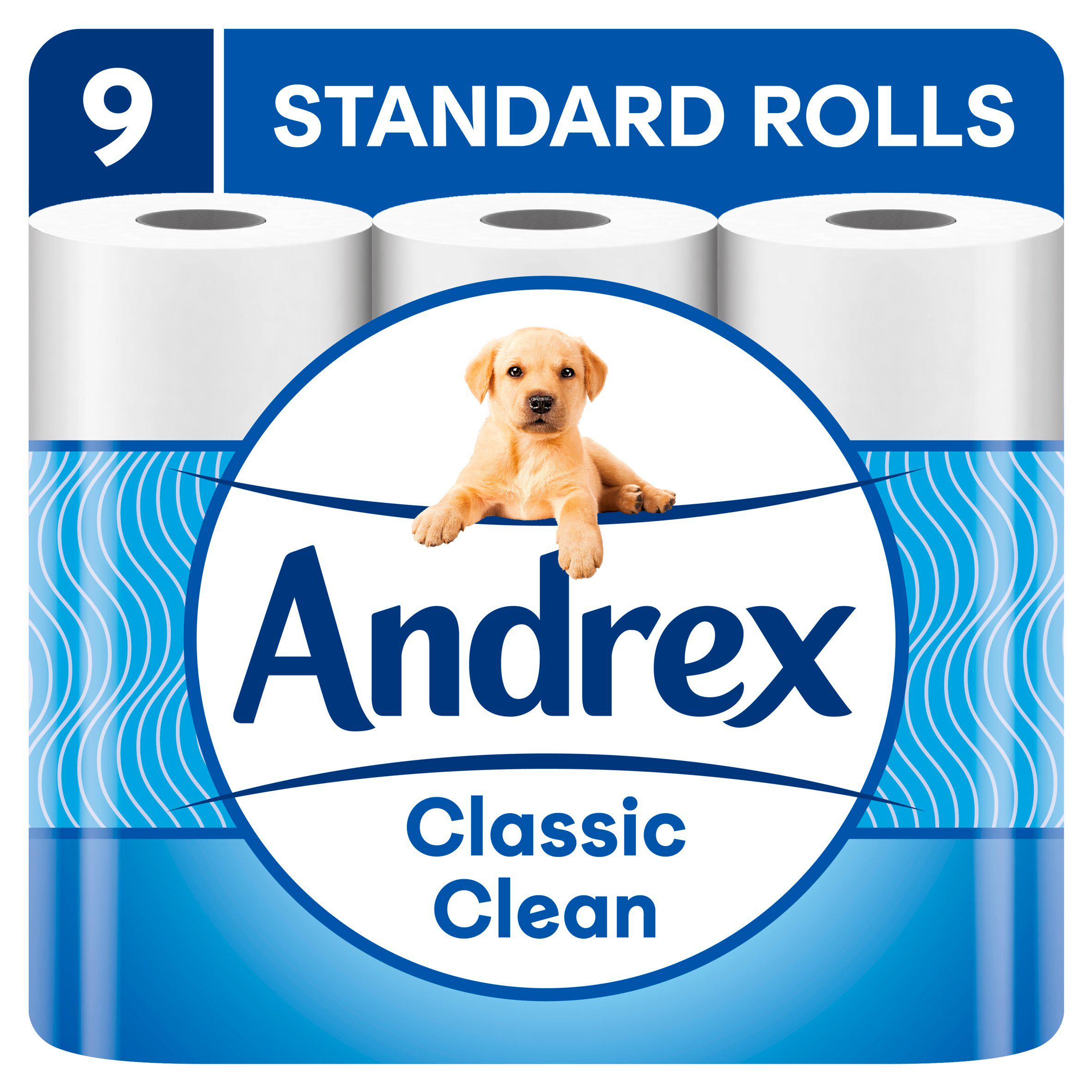 Andrex Classic Clean Toilet Roll 9 Rolls essentials Sainsburys   