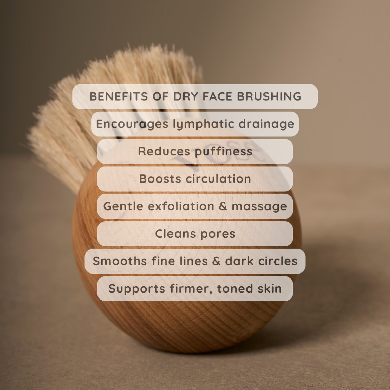 100% horse hair dry face brush natural bristles, UK version