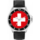 Toff London Two Tone Men's Switzerland Flag Watch, imported from the UK