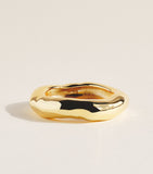 Large Gold-Plated Molten Wide Bangle