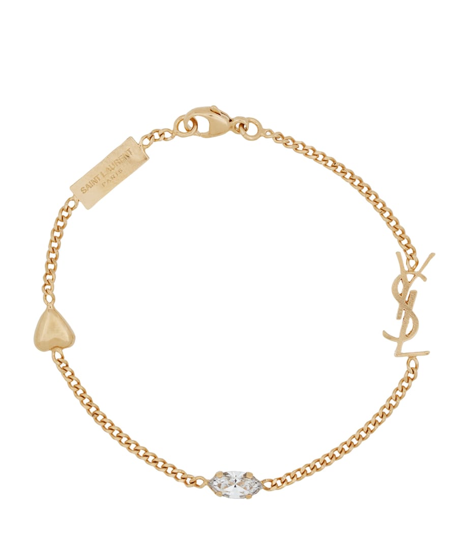 Saint Laurent chain bracelet with YSL logo charm, imported from the UK