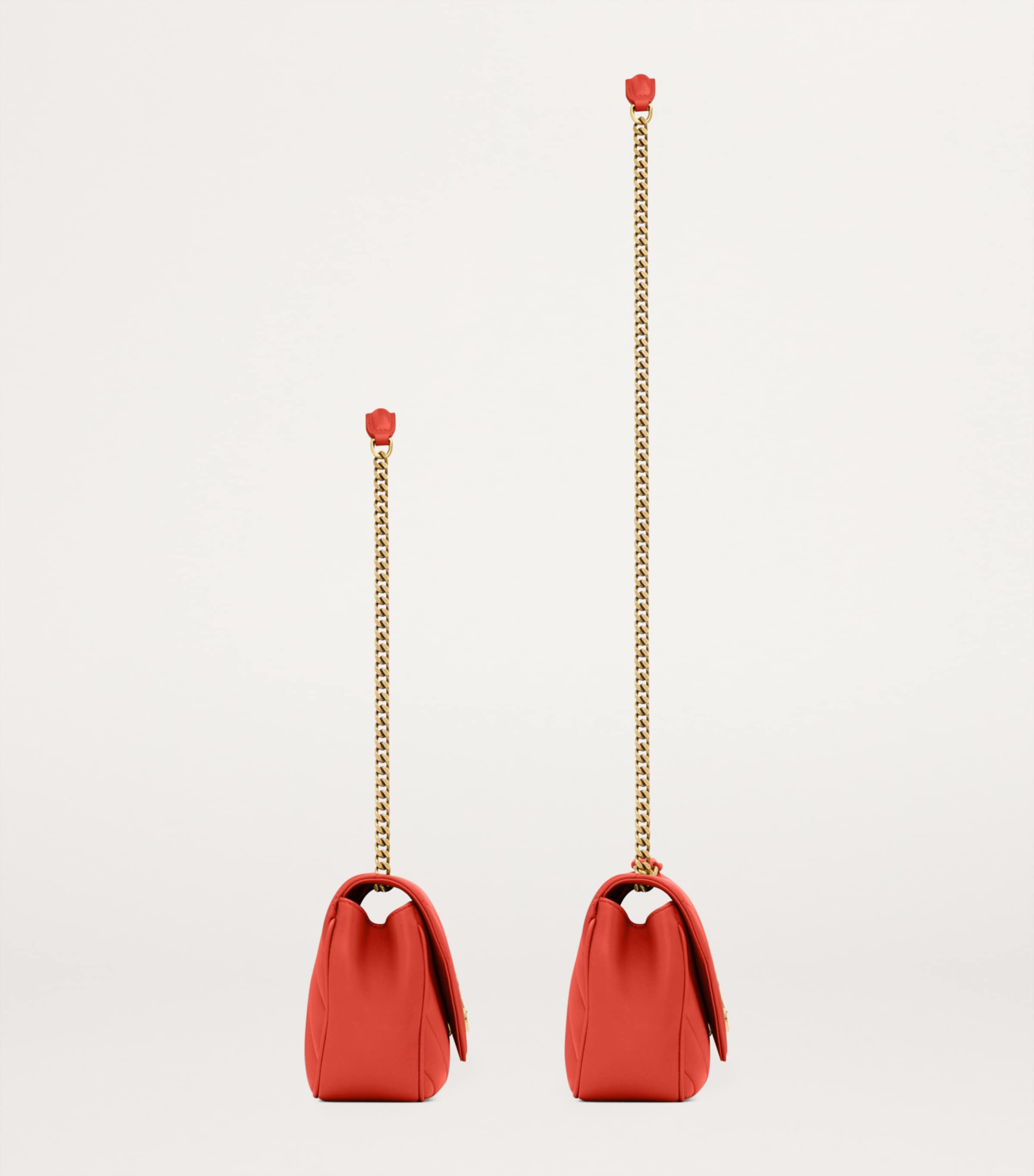 Saint Laurent small Loulou shoulder bag in matelassé lambskin, imported from the UK