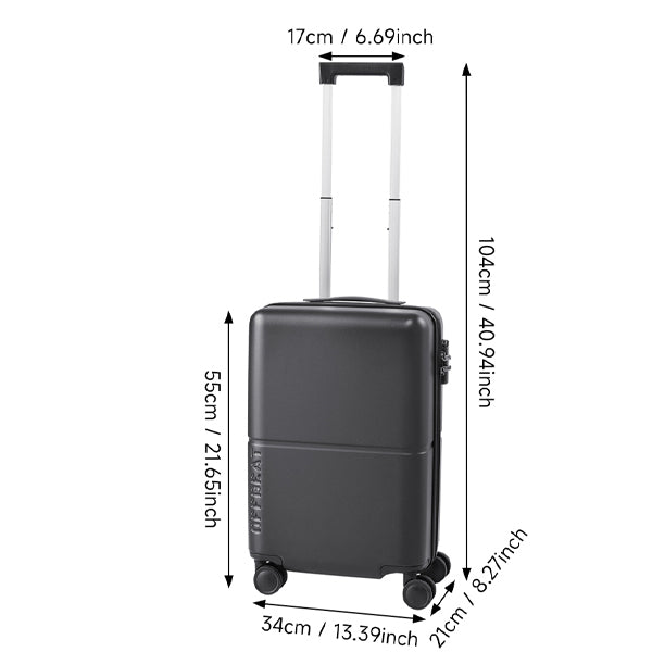 Livingandhome hardside travel suitcase with spinner wheels 55cm, imported from the UK
