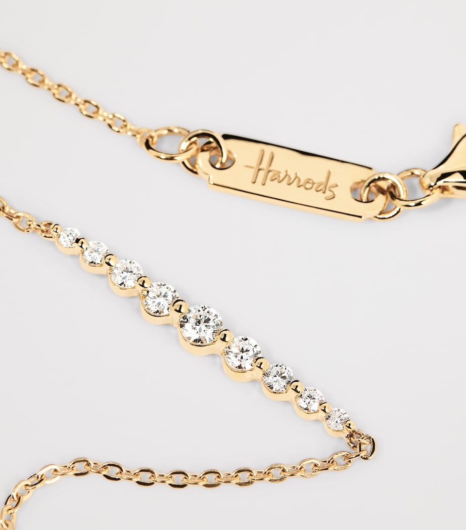 Harrods diamond pendant bracelet graduating 0.33ct, UK version