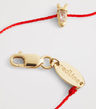 Redline Chinese New Year bracelet with gold horse charm and diamond (British brand)