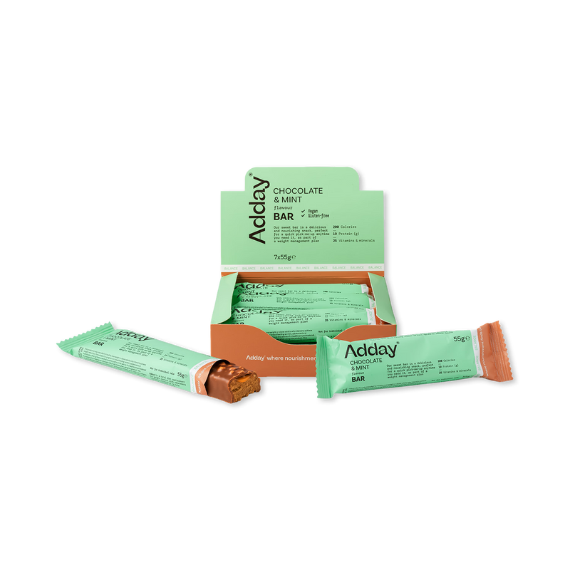 Adday chocolate mint diet bar 7 x 55g (British brand)