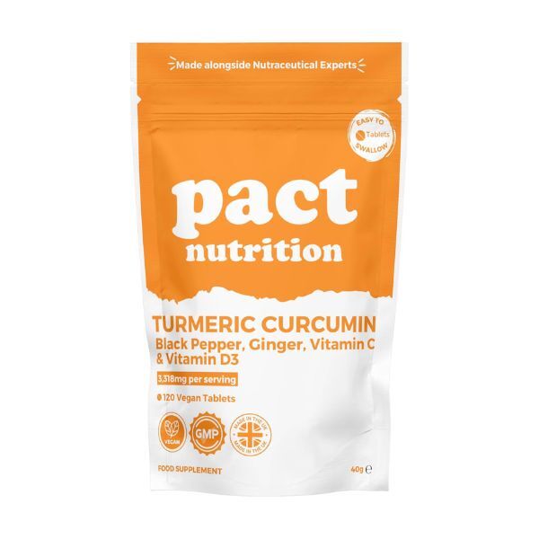 Pact Nutrition Turmeric Ginger Black Pepper tablets 120 count - British product