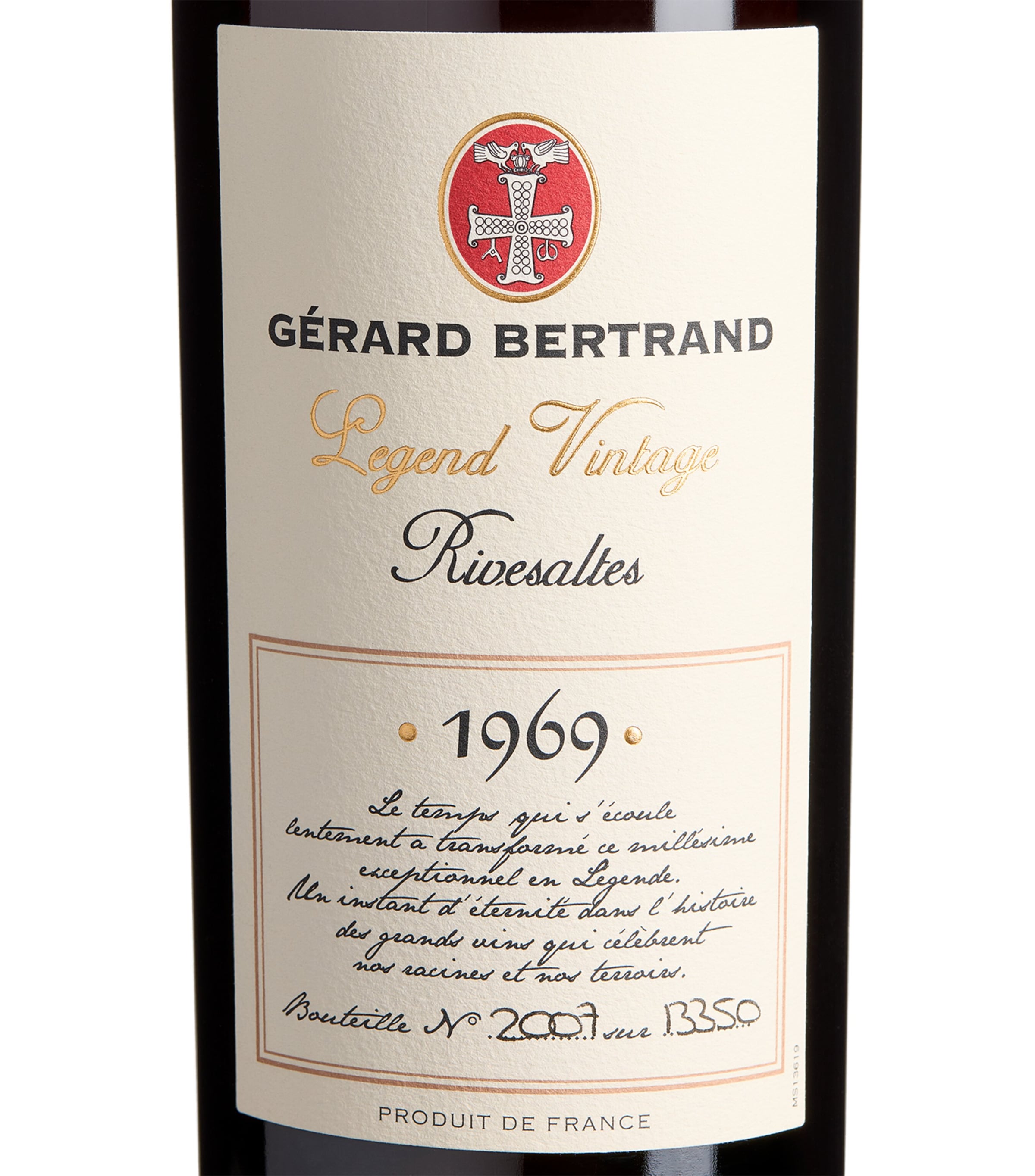 Gérard Bertrand Rivesaltes Legend Vintage 1969 dessert wine 75cl, UK version