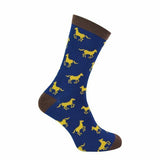 Mr Heron Mens Animal Design Bamboo Socks 6-11 UK GOODS Superdrug Horses (Navy)  