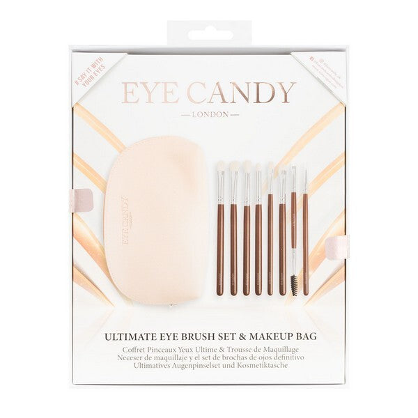 Eye Candy ultimate eye brush set and makeup bag (British brand)