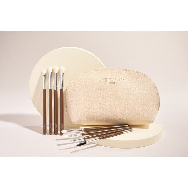 Eye Candy ultimate eye brush set and makeup bag (British brand)