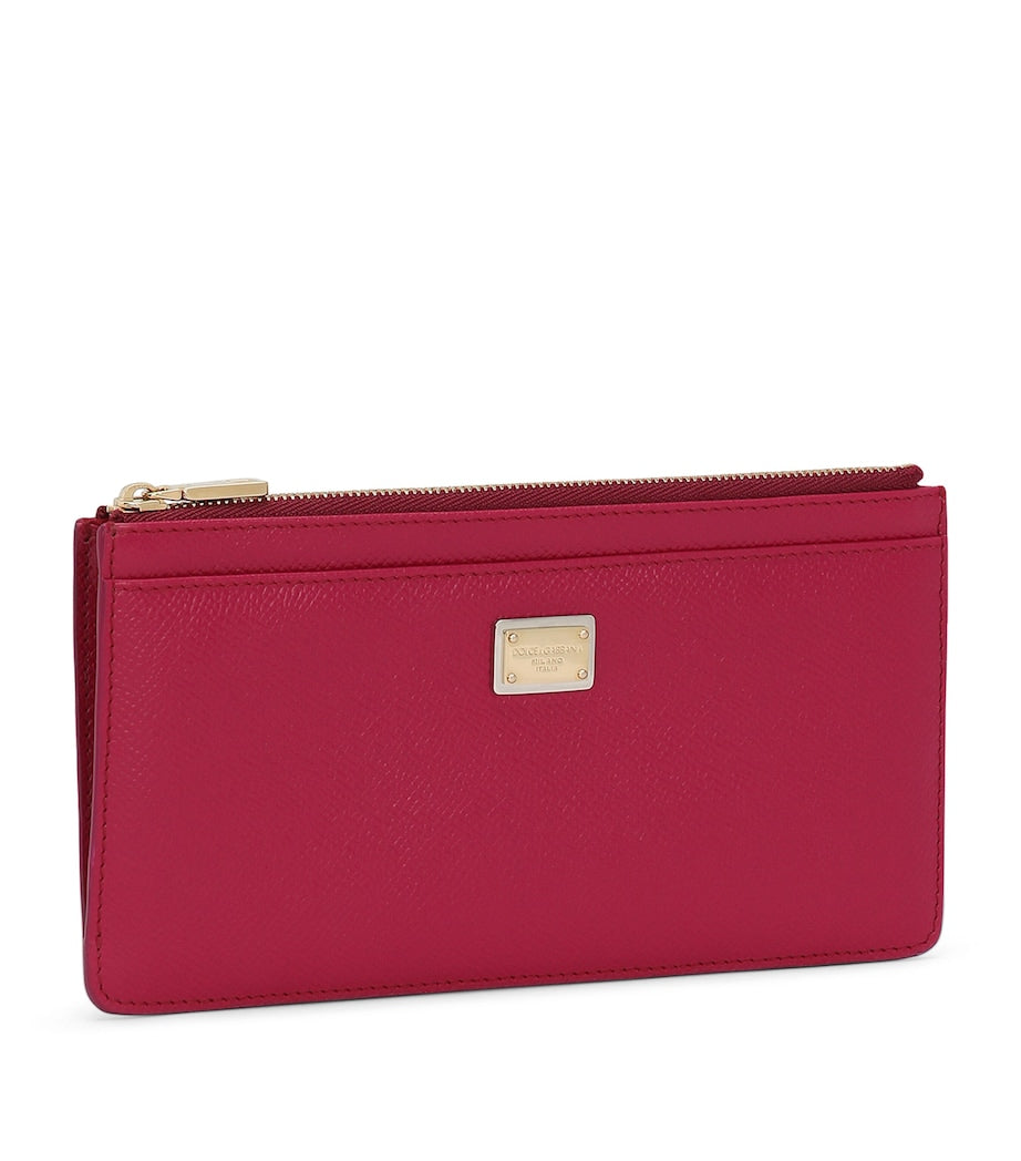 Dolce&Gabbana leather zip card holder with 8 card slots - British product