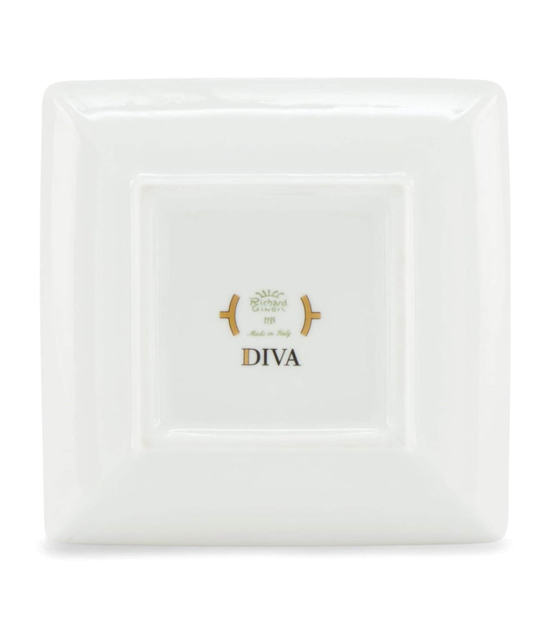 GINORI 1735 porcelain Colonna Diva square change tray 13.5cm, UK version