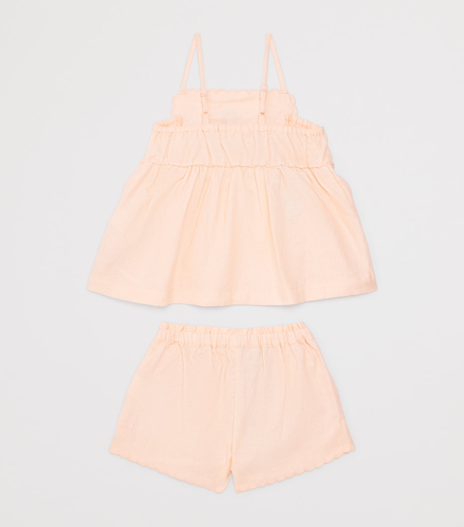 Gingersnaps Hinata linen-blend dress and shorts set for toddlers aged 6-36 months, UK version