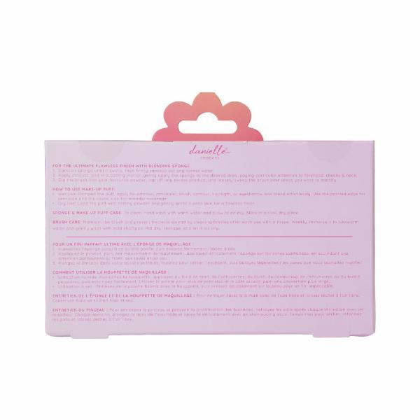 Danielle Creations kabuki brush sponge puff set 3pc, imported from the UK