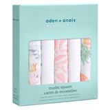 aden + anais™ Essentials 5 Pack Cotton Muslin Squares- Tropical GOODS Boots   