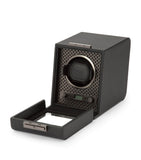 WOLF Axis single watch winder in vegan leather, UK version
