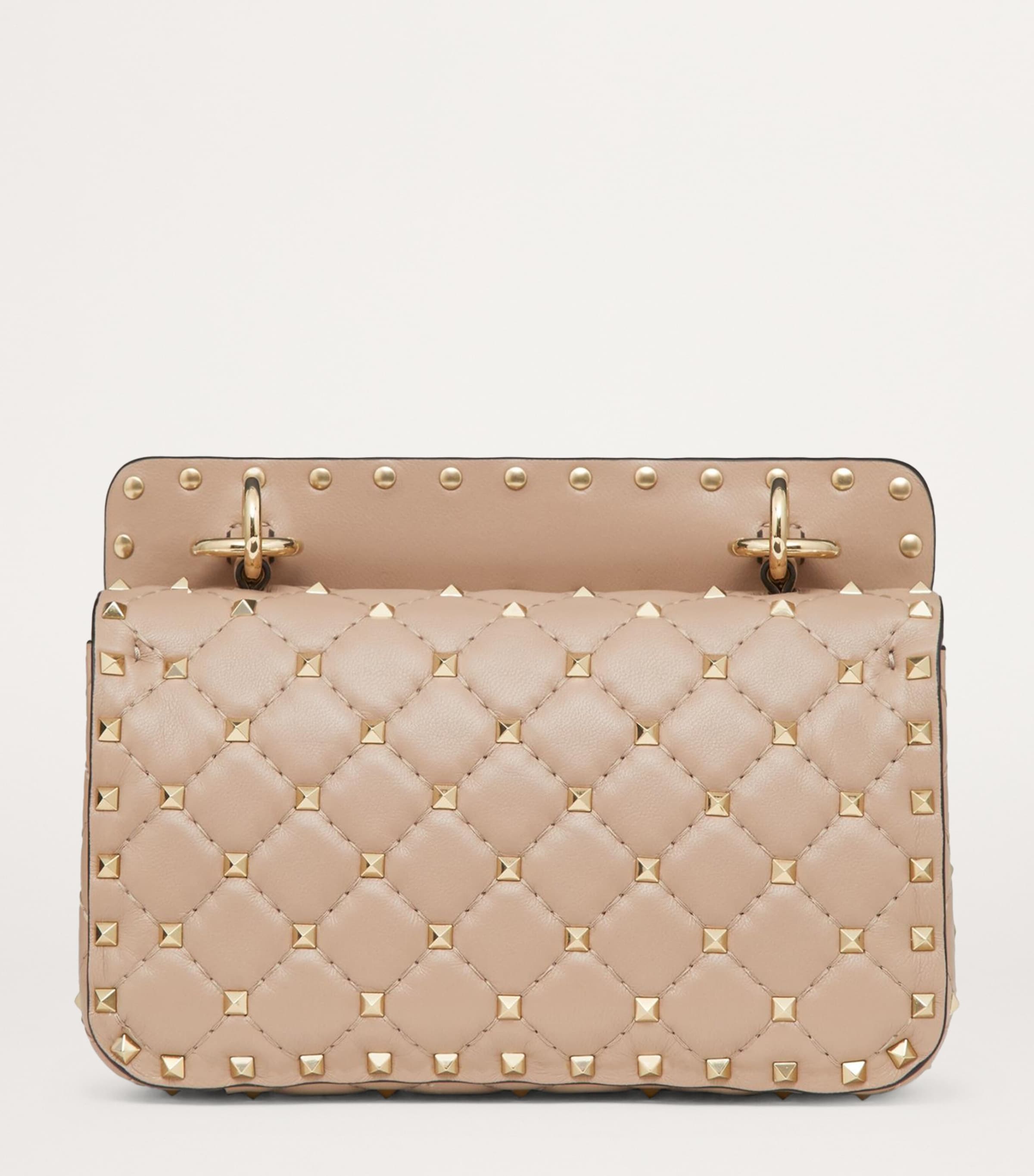 Valentino Garavani Small Rockstud Spike top-handle bag quilted lambskin (British brand)