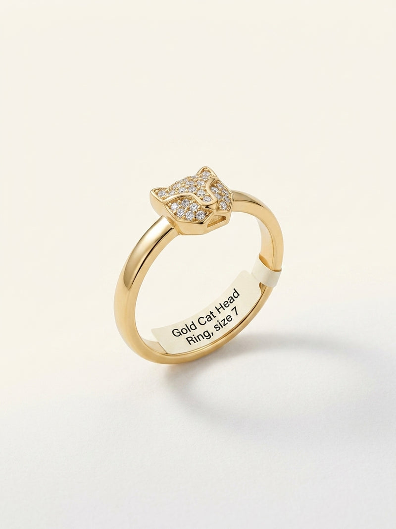 Cartier Panthère ring 6mm yellow gold diamond, imported from the UK