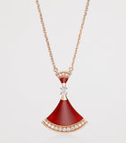 Bvlgari Divas' Dream necklace rose gold carnelian diamond (British brand)