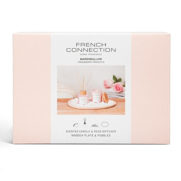 French Connection marshmallow diffuser and candle set 100ml 130g, UK version
