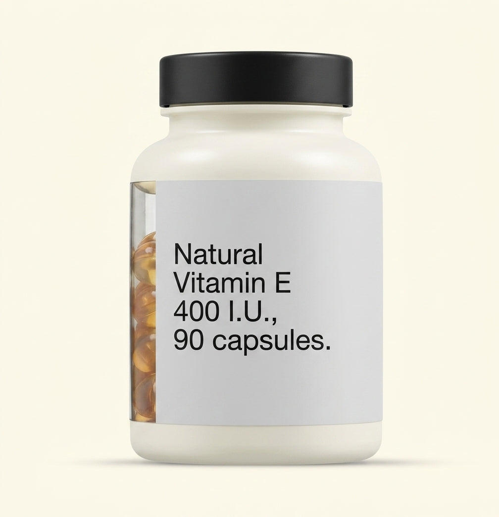 Holland & Barrett Vitamin E 400iu supplement 90 capsules (British brand)