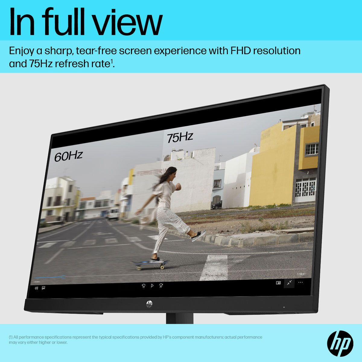 HP V24v G5 23.8 Inch Full HD 75Hz Monitor, 6D8H0AA#ABU GOODS Costco UK