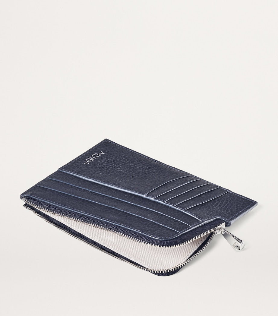 Aspinal of London leather zipped travel wallet - British product