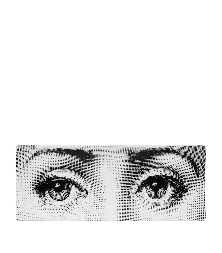 Fornasetti Occhi rectangular porcelain tray - British product