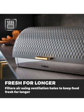 Tower Grey Empire Roll Top Bread Bin
