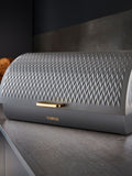 Tower Grey Empire Roll Top Bread Bin