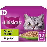 Whiskas 1+ Adult Wet Cat Pouches Mixed Menu in Jelly   12 x 85g GOODS M&S   